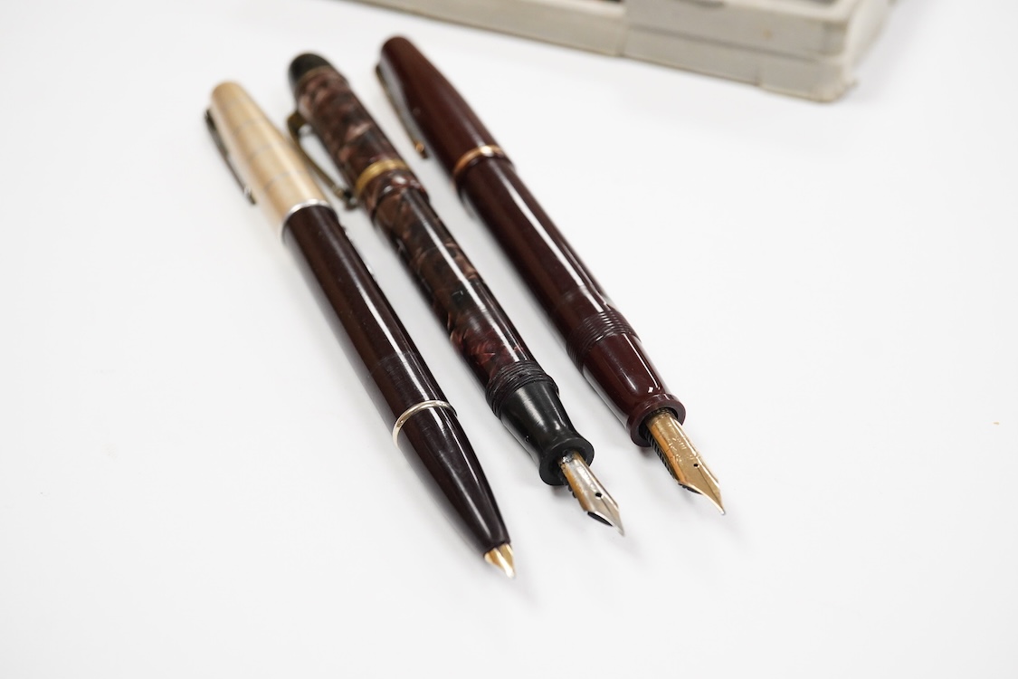A good collection of fountain pens to include Swan, Onoto and Waterman, approx. 40